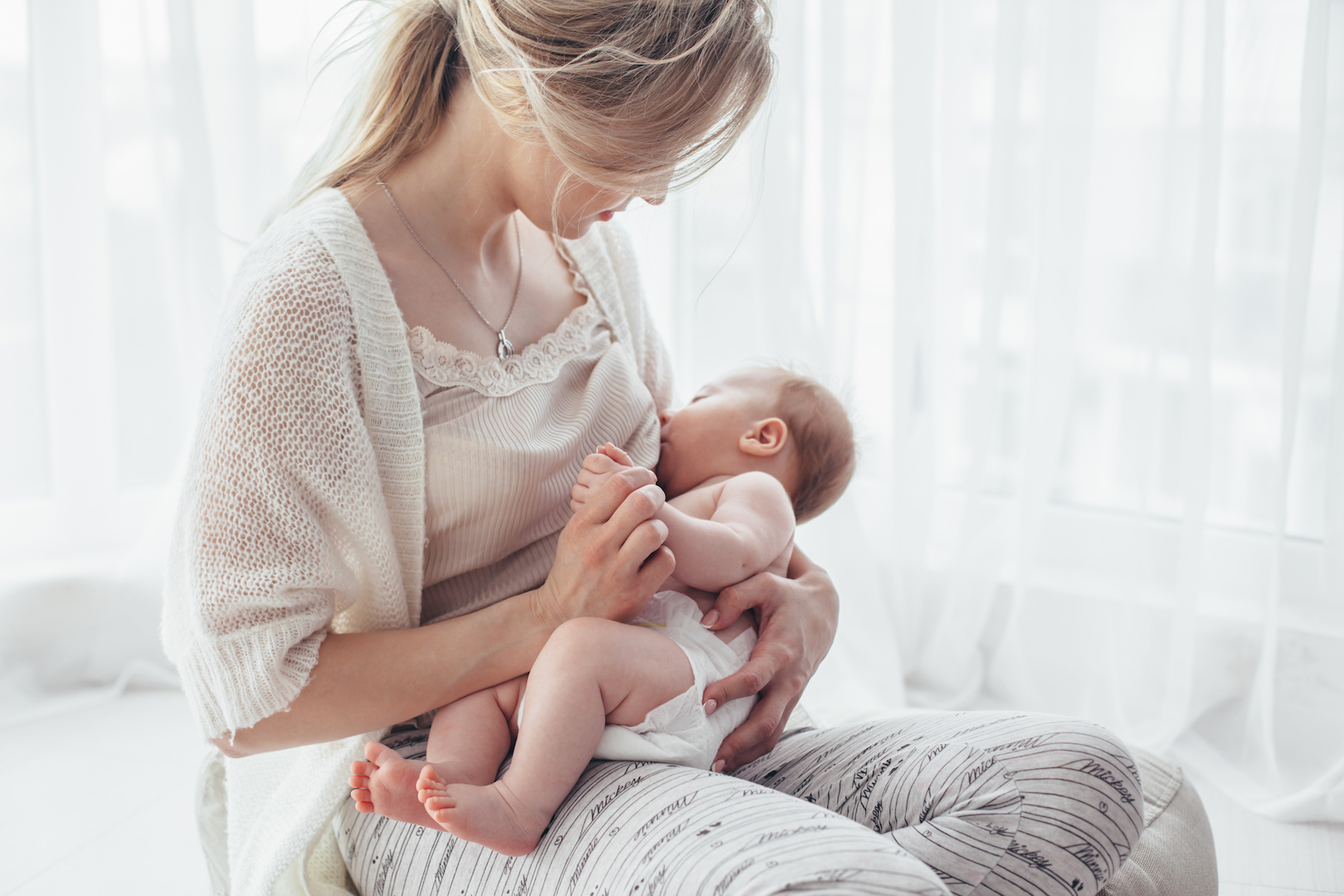 Breastfeeding provides passive and likely long-lasting active immunity.