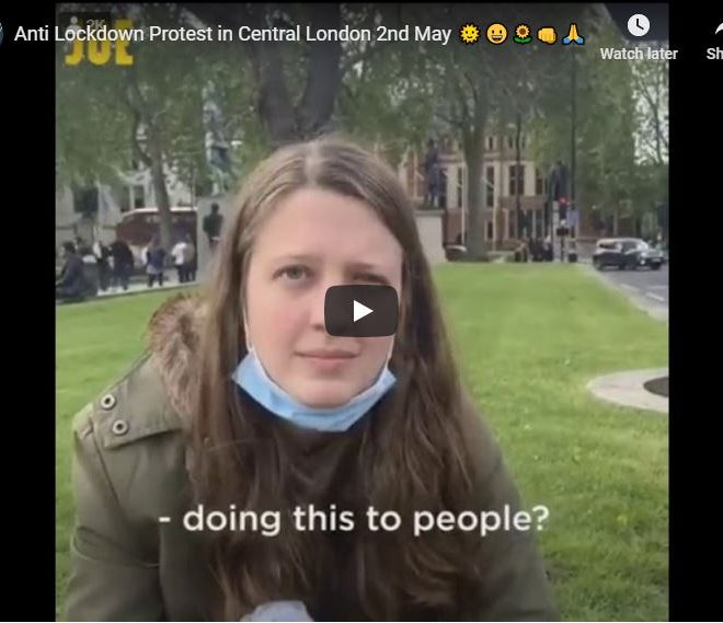 Anti Lockdown Protest in Central London 2nd May