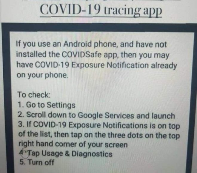 Android users BEWARE, google automatically signed you up to COVID-19 tracing app