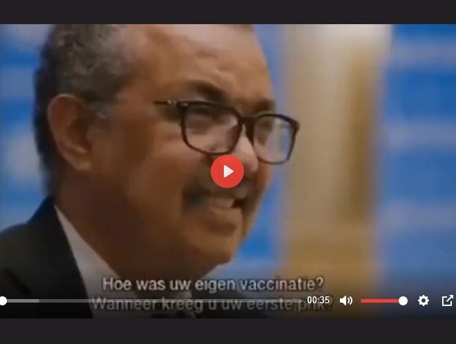 WHO DIRECTOR TEDROS A.G. SMILES AS HE ADMITS HE’S NOT ‘V@CCINATED’…