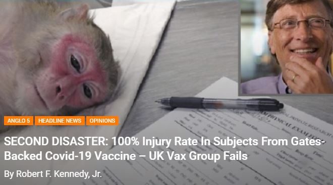 SECOND DISASTER: 100% Injury Rate In Subjects From Gates-Backed Covid-19 Vaccine – UK Vax Group Fails