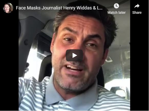 Face Masks Journalist Henry Widdas & London Cabbie Dean Frost 18.7.20