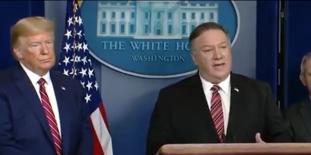 POMPEO ADMITS OUTBREAK IS “LIVE EXERCISE”, TRUMP SAYS “SHOULD HAVE LET US KNOW”