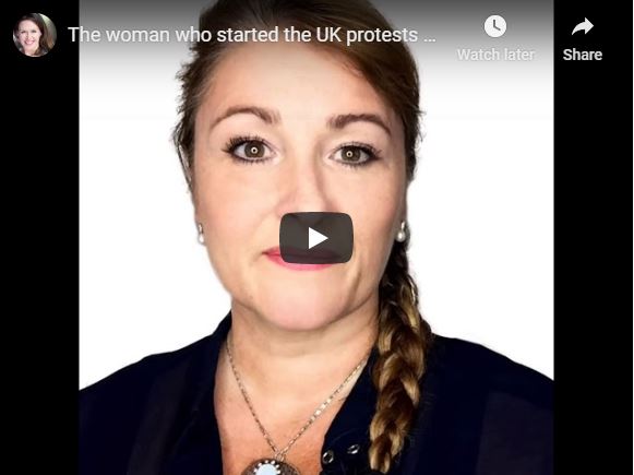 The woman who started the UK protests Keep Britain Free interviewed by the BBC today 20.7.20