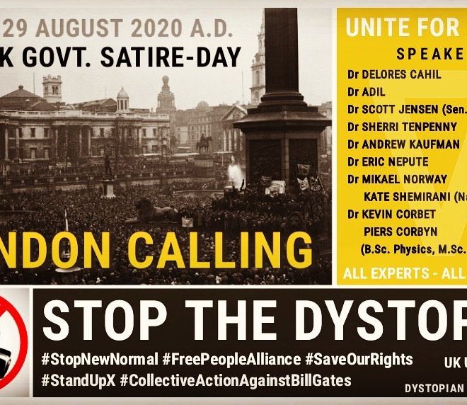 UK Government SATIRE DAY Stop the Dystopia. 12PM 29 August 2020 A.D.