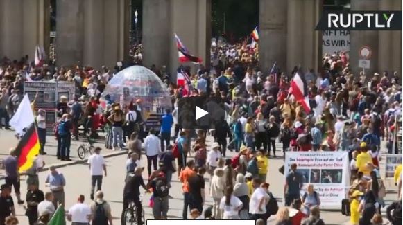Thousands rally against COVID restrictions in Berlin – Live Stream
