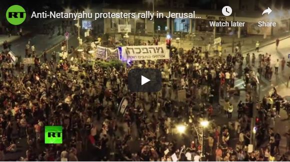 Anti-Netanyahu protesters rally in Jerusalem [STREAMED LIVE]