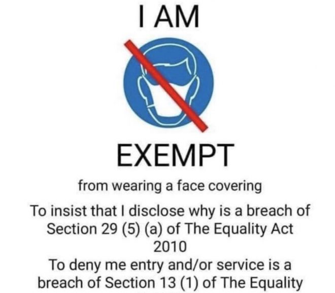 “I AM EXEMPT” IS GOOD ENOUGH – No further EXPLANATION REQUIRED BY LAW.