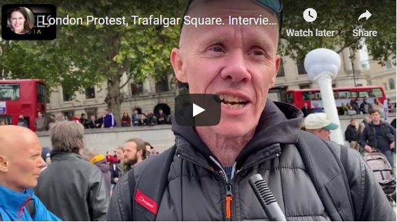 Brees Media: London Protest, Trafalgar Square. Interviews with the Protestors, 27 Sept 2020