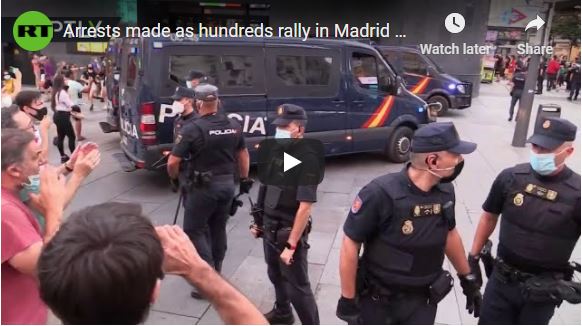 Arrests made as hundreds rally in Madrid against COVID restrictions