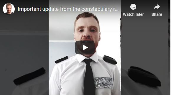 Important update from the constabulary regarding social gatherings.