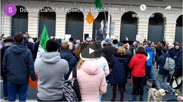 Dolores Cahill full speech in Dublin 28th November 2020