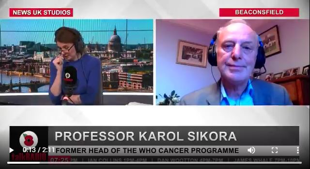 Former Head of WHO Cancer Programme, Professor Karol Sikora, says the NHS is not overwhelmed by Covid: “Look at the real numbers, don’t believe the propaganda from government and those who want to backdate the data they’re looking for selectively.”