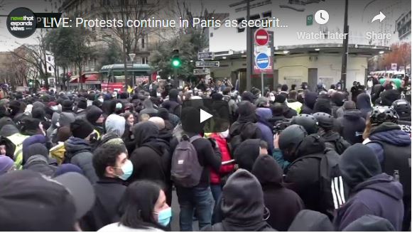 LIVE: Protests continue in Paris as security law under revision