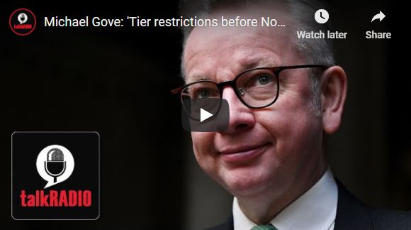 Michael Gove: (The lying idiot)’Tier restrictions before November were not enough’