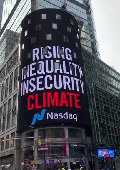 RESET campaign launch on NASDAQ screen in Times Square, NYC