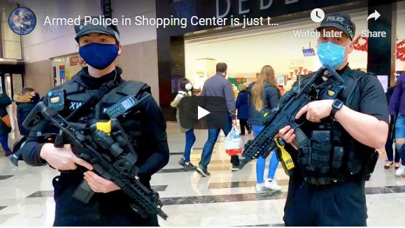 Armed Police in Shopping Center is just the NORM!!