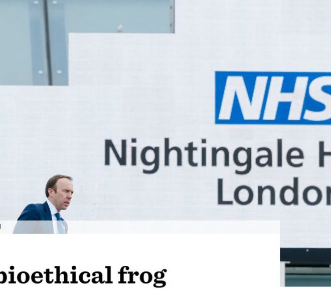 The Covid Physician: Boiling the bioethical frog
