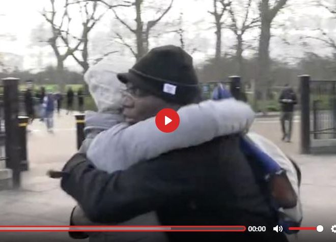 MAN ARRESTED IN LONDON FOR… HUGGING.