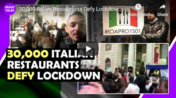 30,000 Italian Restaurants Defy Lockdown Rules
