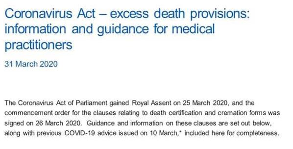Removal of Form 5 Cremation Certificate for deaths relating to Covid-19 under the Coronavirus Act