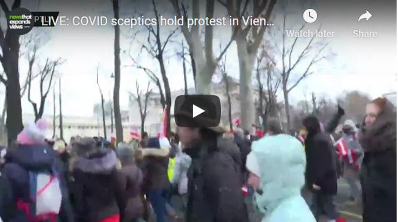 LIVE: COVID sceptics hold protest in Vienna