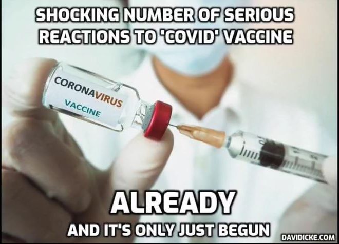 VACCINE REACTIONS & DEATHS ARE JUST THE TIP OF THE ICEBERG – DAVID ICKE