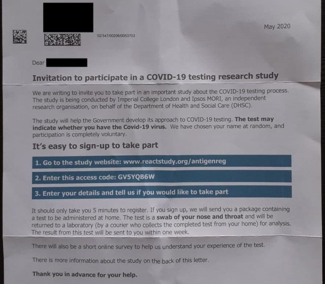 Invitation to COVID research… Ipsos Mori (Latin for They Die)
