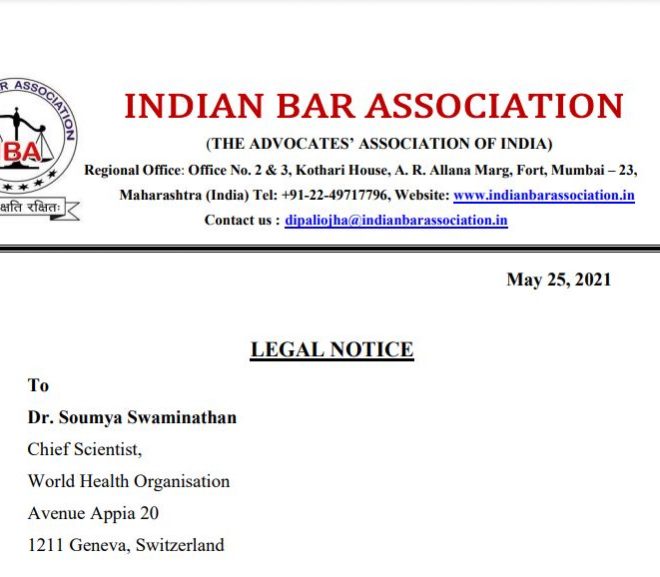 Indian Legal Notice to WHO re: Ivermectin