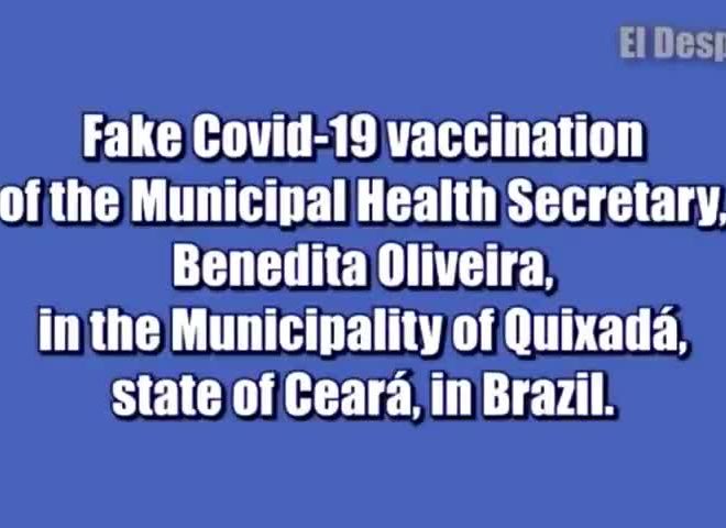 BRAZILIAN HEALTH SECRETARY FAKES THE COVID INJECTION ON LIVE TV