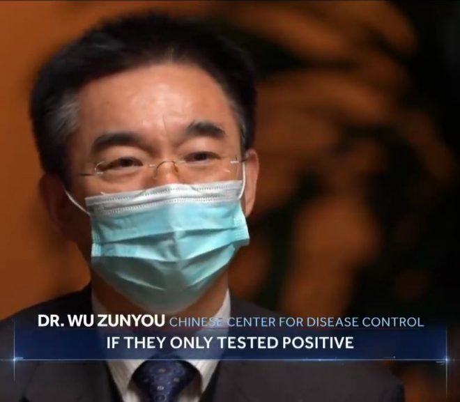 DR. WU ZUNYOU FROM THE CHINESE CENTER FOR DISEASE CONTROL ADMITS ON CAMERA COVID NOT ISOLATED