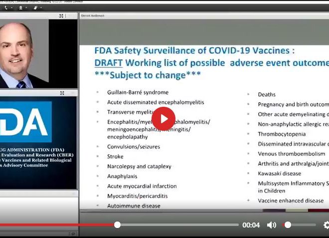 VACCINES SIDE EFFECTS ACCIDENTALLY SHOWN AT FDA PRESENTATION 2020