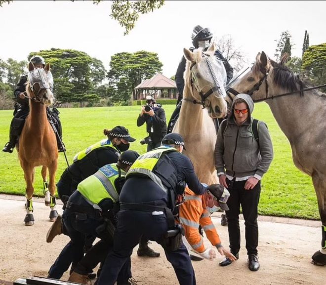 ‘silent protests’ against lockdown sweep Australia with 135 arrested in SIXTY NINE rallies in NSW alone and hundreds more threaten to storm Queensland and Victorian parliaments