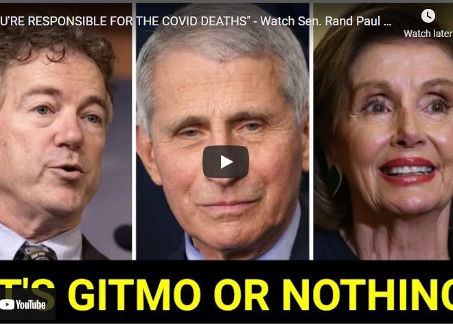 “YOU’RE RESPONSIBLE FOR THE COVID DEATHS” – Watch Sen. Rand Paul Expose Guilty Pelosi and Dr Fauci