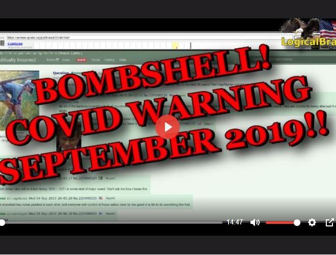 4CHAN /POL BOMBSHELL!! – SEPT 2019 COVID WARNING!!!