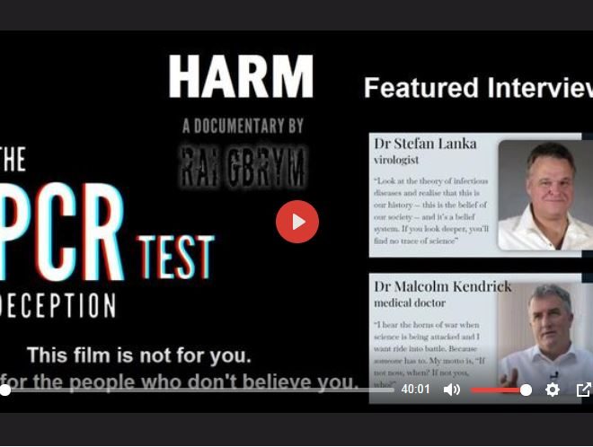Harm,  a Powerful Banned  Documentary on Fraudulent PCR Tests Instantly Went Viral Before Being Deleted