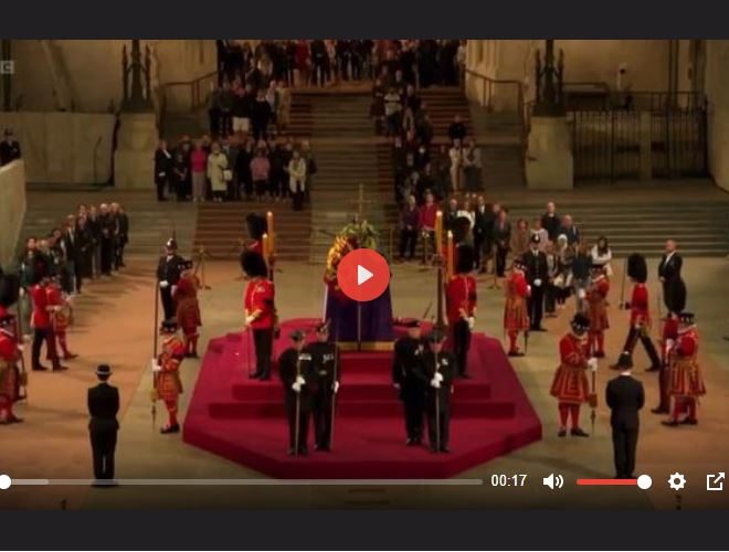 ROYAL GUARD AT THE QUEEN’S COFFIN CEREMONY COLLAPSES . DIED SUDDENLY – NEW NORMAL