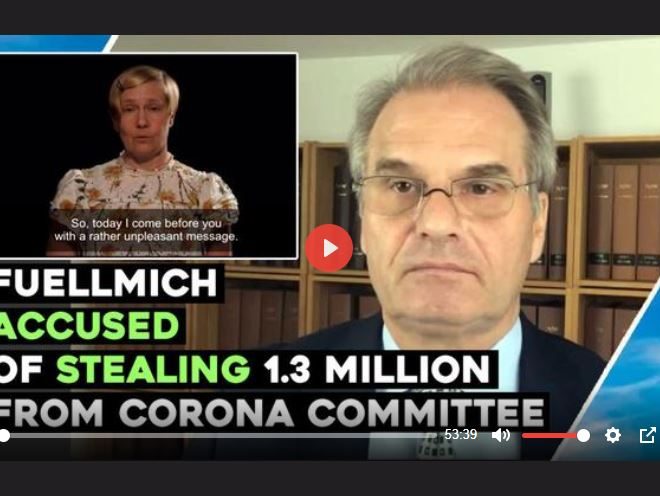 NO SURPRISE, REINER FUELLMICH ACCUSED OF STEALING 1.35 MILLION FROM CORONA COMMITTEE #CONETWORK