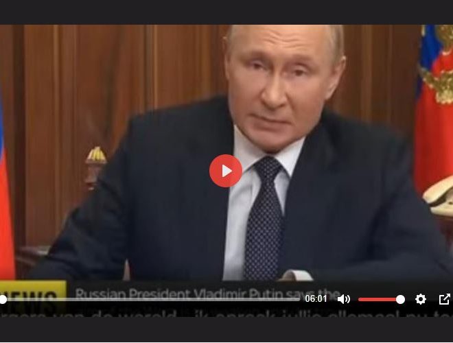 PUTIN’S SPEECH TO THE WORLD INTERPRETED BY CHRIS — ENGLISH SPOKEN, WITH DUTCH SUBS