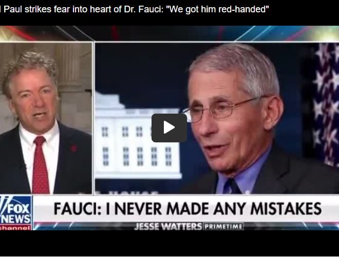 Rand Paul strikes fear into heart of Dr. Fauci: “We got him red-handed”
