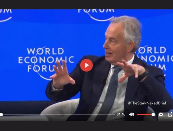 “DIGITALISATION IN HEALTH CARE IS ONE OF THE GREAT GAME CHANGERS.” (WAR) CRIMINAL CUNT BLAIR AT #WEF23