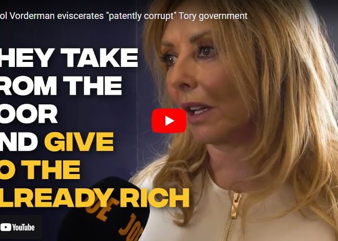 Carol Vorderman eviscerates “patently corrupt” Tory government