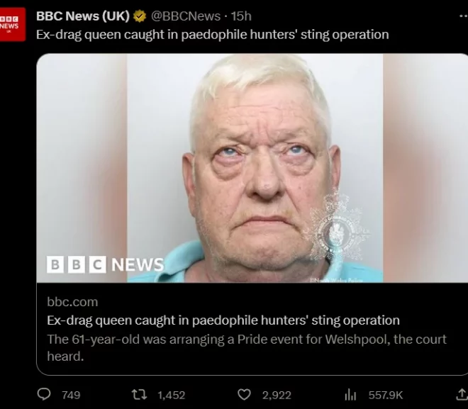 BBC Publishes Pedo Report, Then EDITS to Remove Pride, Drag History.